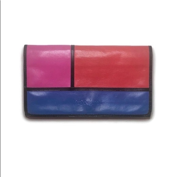 Yves Saint Laurent Handbags - YVES SAINT LAURENT VINTAGE 1965 Mondrian Wallet